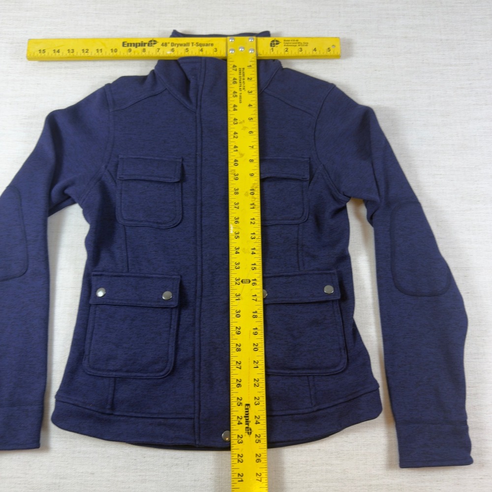 Patagonia Better Sweater Icelandic Jacket Womens Medium Navy Blue Heather Fleece - Picture 6 of 8